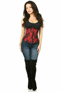 Lavish Underbust Corset with Black Lace Overlay