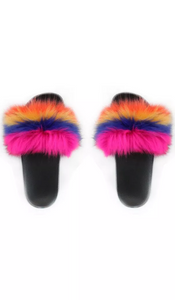 Faux Fur Slides
