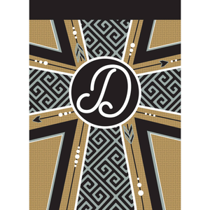 Garden Monogram D Cross Blap Flag