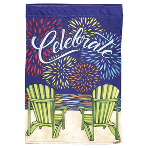 Celebrate Double Applique Garden Flag