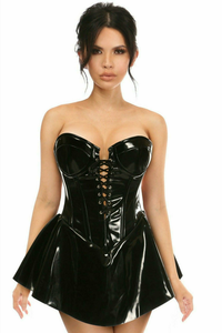 Top Drawer Patent Steel Boned Corseted Dress