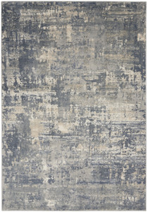 5' X 7' Grey And Beige Abstract Power Loom Non Skid Area Rug