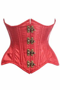 Top Drawer Double Steel Boned Brocade Curvy Underbust Corset