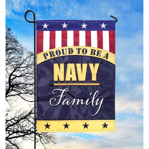 Proud To Be An Family Double Applique Garden Flag