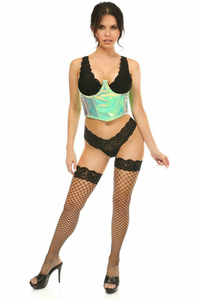 Lavish Holo Open Cup Underwire Waist Cincher