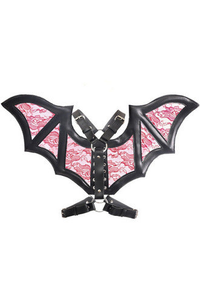 Faux Leather & Lace Wing Harness