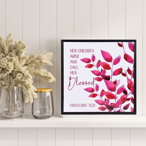 Framed Wall Art Her Children Arise 10In