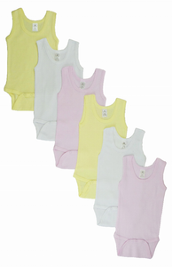 Bambini Girls Tank Top Onezies 6 Pack
