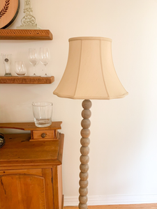 Antiqued White Monay Shantung Silk Bell Lamp Shade