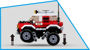 Car Club Offroad Building Brick Kit, Red (145 Pcs)