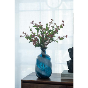 Striped Swirl Art Glass Table Vase - 880016505313