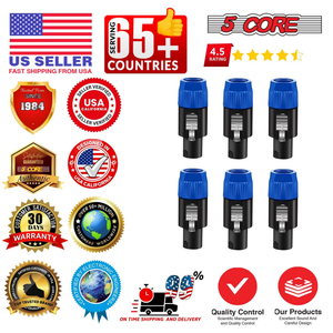 Speakon Adapter High Quality Audio Jack Male Audio Pin Speaker Adapter Connector - 810099499735