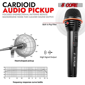 Microphone Dynamic Mic Karaoke Singing Studio XLR Mics Handheld Microfono - 810047161189