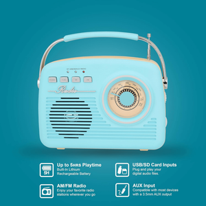 Supersonic Multi-Function tooth Retro Speaker with Rechargeable Battery  - 639131312012