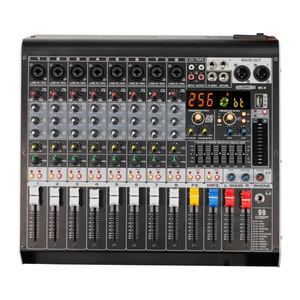 Audio Mixer 8 Channel DJ Equipment with Bluetooth USB Console Sound Board - 810099499032