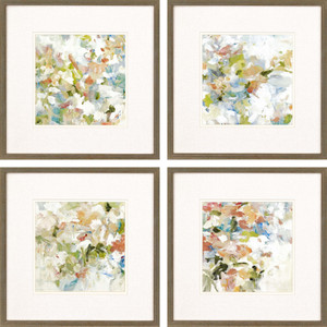 Set Of Four Gold Picture Frame Print Wall Art - 606114162506
