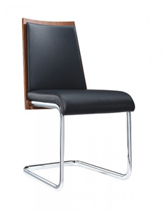 Morgan - Modern Black &amp;amp; Walnut Dining Chair (Set of 2) - 689805026332