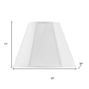 White Linen Piped Empire Lamp Shade - 880016876352