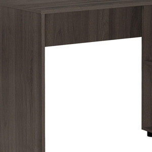46" Brown Wood L Shape Computer Desk - 608219017637