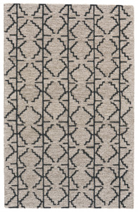 10' X 13' Black Taupe And Gray Wool Geometric Tufted Handmade Stain Resistant Area Rug - 606114111726