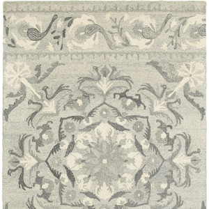 8' X 10' Ivory Wool Floral Hand Tufted Area Rug - 608219350727