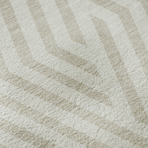 3' X 5' Ivory And Beige Geometric Washable Area Rug With UV Protection - 880016712391