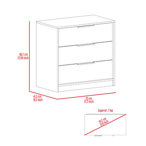 Kaia 3 Drawers Dresser, Superior Top - 880233373986
