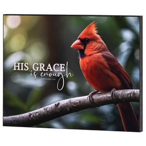 Wall Plaque Cardinal His Grace Enough - 603799706032