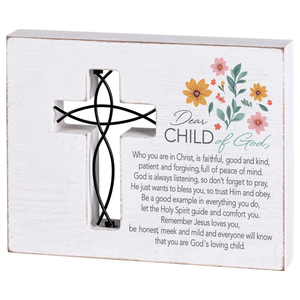 Tabletop Wire Plaque Child Of God Girl - 603799691529