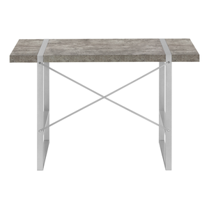 49" Gray and Silver Computer Desk - 606114856139