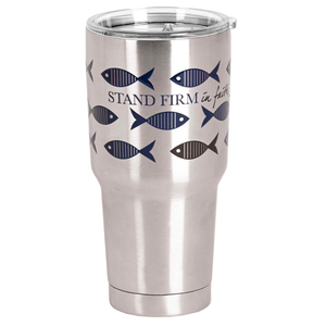 Tumbler Stand Silver Firm In Faith  - 603799691215