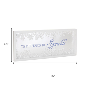 Christmas Snowflake Tis The Season Wood Framed Art - 880016468250