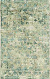 homeroots home decor Viscose Sand or Blue Area Rug, Sand/Blue, 5' x 7'