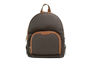 Michael Kors Jaycee Brown Zip Pocket Backpack - 196163096391