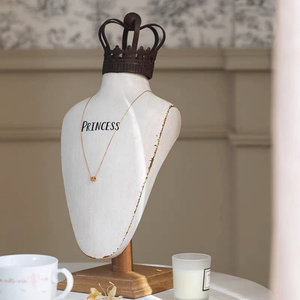RESIN NECK FORM WITH METAL CROWN - 729634654617