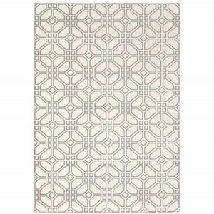 Homeroots Home Decor 5' x 8' Abstract Area Rug, Beige Brown Tan and Blue Green, Stain Resistant