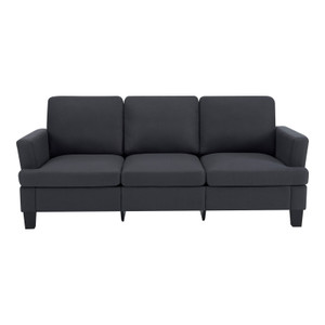84" Dark Gray Linen Sofa - 880024570754