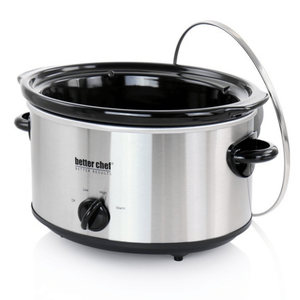 Better Chef 4-Quart Oval Slow Cooker in Brushed Stainless Steel - 636555994664