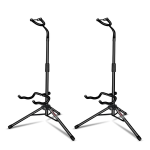 Guitar Stand Pair Floor Adjustable Heavy Duty w Neck Holder for Acoustic Electric Classic Bass - 810144137230