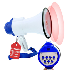 Megaphone Bullhorn Speaker 30W Mini Bull Horn Battery Power Megafono 800 Feet - 810047165811