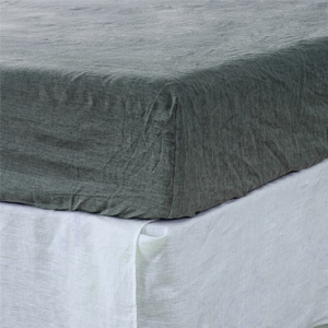 Slate Linen King Fitted Sheet - 880016429589