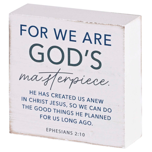 Tabletop Plaque We Are Gods Masterpiece - 603799706186