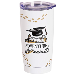 Tumbler Grad Adventure Awaits White  - 603799692434