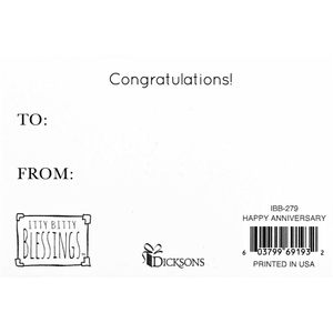 Itty Bitty Card Happy Anniversary - 603799691932