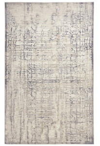 10' X 13' Ivory And Gray Abstract Stain Resistant Area Rug - 606114110972
