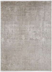 10' X 13' Tan Ivory And Gray Abstract Power Loom Distressed Area Rug With Fringe - 606114114154