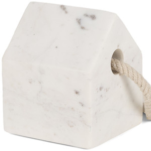 5" White Marble Decorative Wall Sculpture - 880024656359