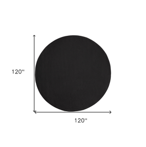 10' Black And Ivory Round Indoor Outdoor Area Rug - 880016645026