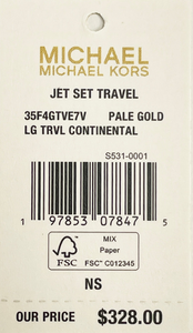 Michael Kors Jet Set Travel Center Stripe Signature Continental Wallet - 197853078475
