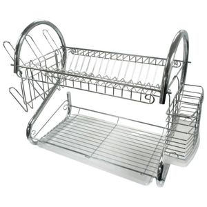 Better Chef 2-Level Chrome-Plated S-Shaped Dish Rack - 636555111160